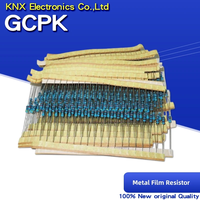 30values*20PCS=600PCS 1/4W Metal Film Resistor Kit 1% Resistor Assorted Kit Set 10 -1M Ohm hm Resistance Pack With Box