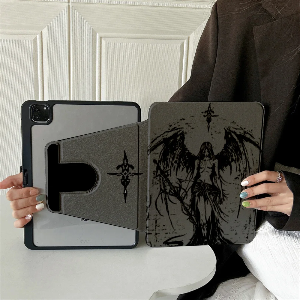 

360 ° Вращающийся складной чехол для легкой защиты вашей подушечки: совместим с iPad Air 6, Air 5,4,10,2024, air m3/a16 2025