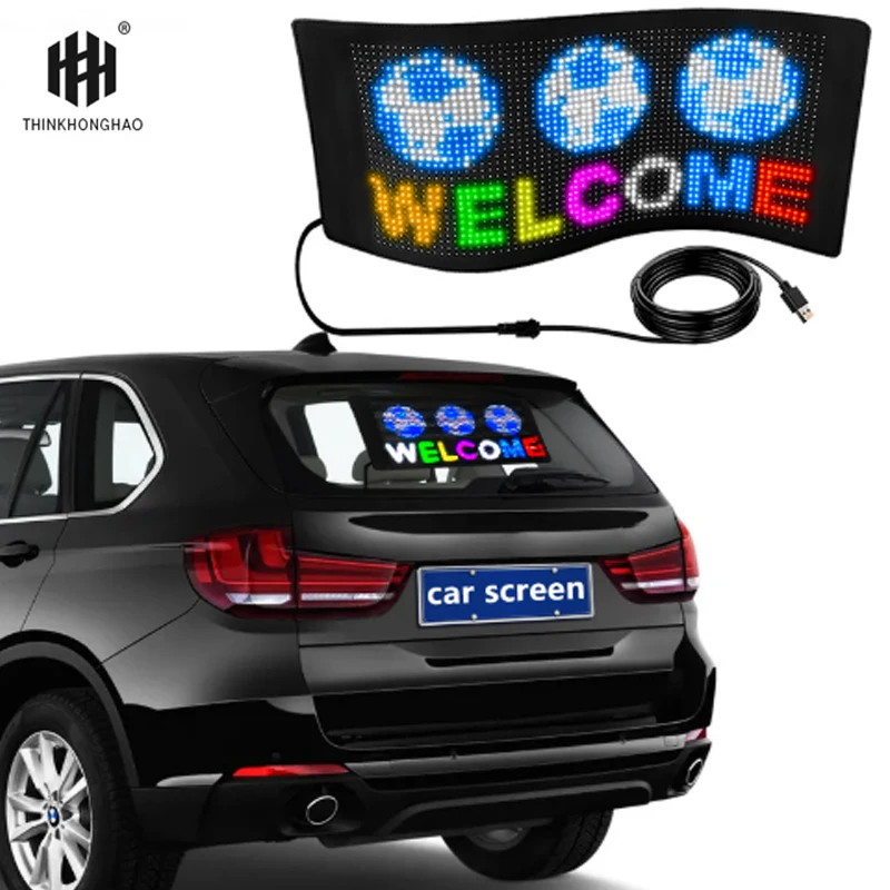 Manufacturer-Source LED Flexible Car Screen Wireless Transmission Rear Window Display Text Function IP65 Rating for Outdoor Use
