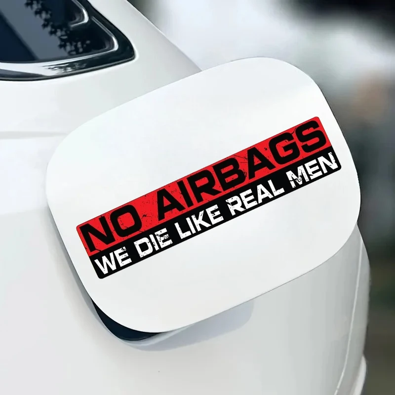 2pcs 2D Flat Funny Warning Text Vinyl Sticker, Waterproof Sunscreen Decal for Car Body Window Decor, Holiday Gift