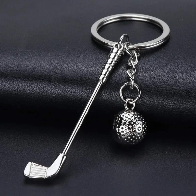LLavero de raqueta de Golf, llavero de Metal de coche de alta calidad, llavero de artículos deportivos, llavero de bola de recuerdo para Club deportivo para hombres y mujeres