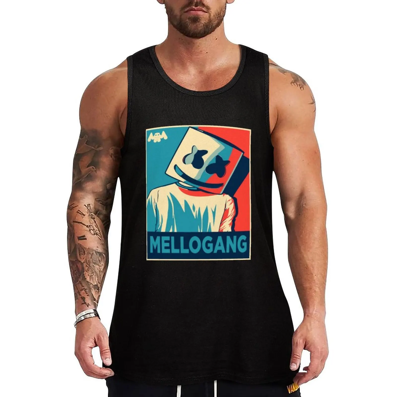 Music - Marshmello Tank Top Stretch Tank Top Flexible Fit Casual Sleeveless