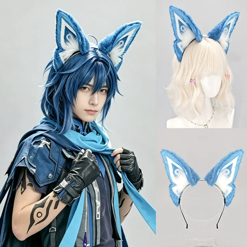 Genshin Impact Ororon Cosplay Headwear Christmas Plush Lolita Long Ear Headbands Halloween Hairband Costume Party Headwear