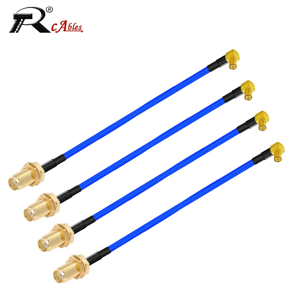 

MCX Male Plug to SMA Female Connector Blue Color RF Coaxial RG316 Cable Low Loss RG-316 Jumper Pigtail 3G/4G/5G/LTE Antenna