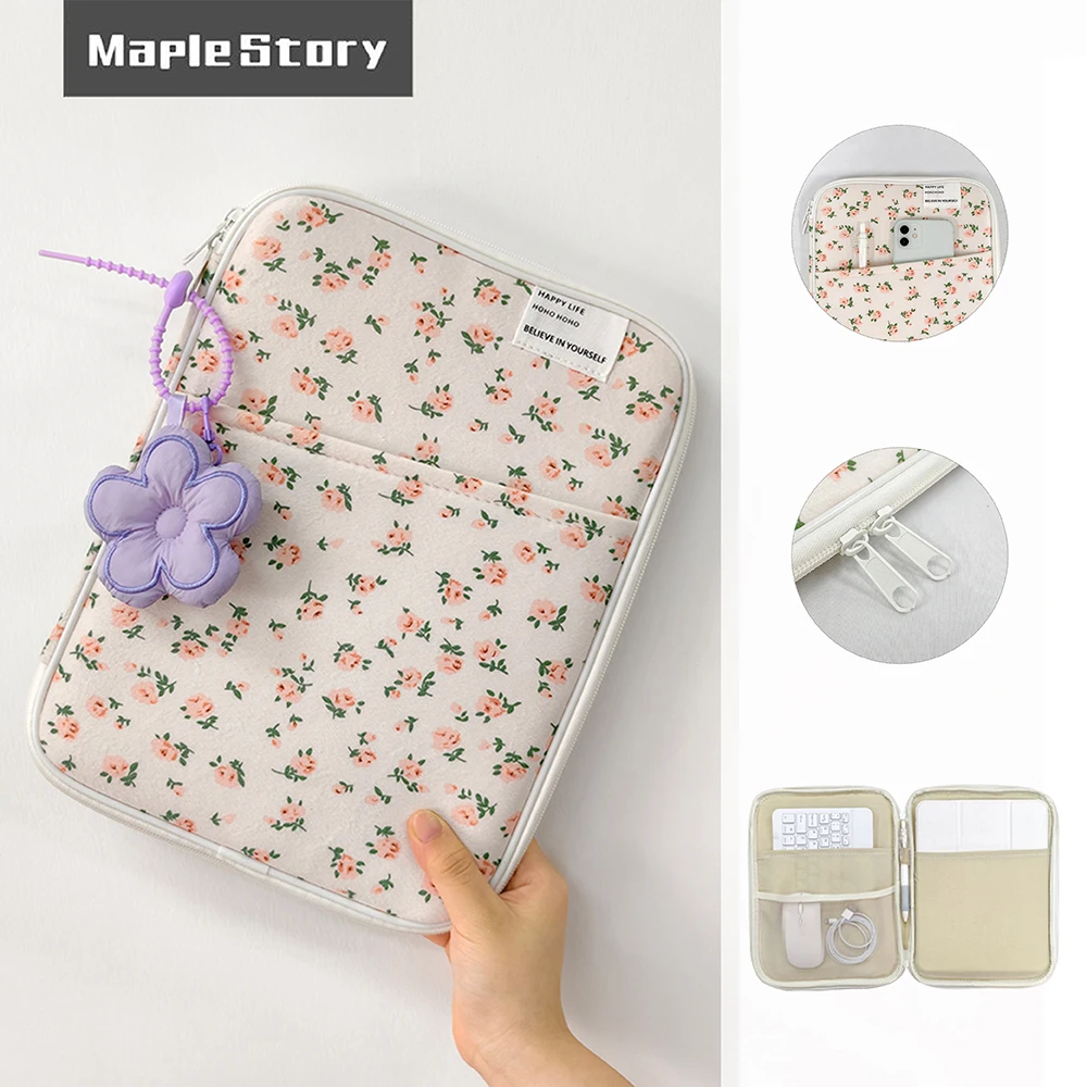 

Cute Flower Tablet case 9-11inch For iPad Air4 5 Pro 11 iPad Case 10.5inch For XiaoMi Samsung Huawei Lenovo Shockproof Pouch Bag