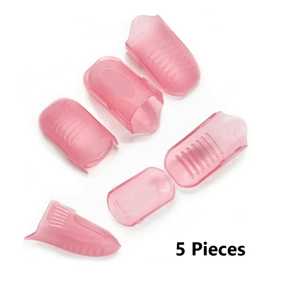 5 Stück Nagelkunst-Entfernerkappen-Clips, Maniküre-Werkzeug, professionelle Gel-Lack- und Acrylnagel-Entferner-Wraps für einfache Entfernung