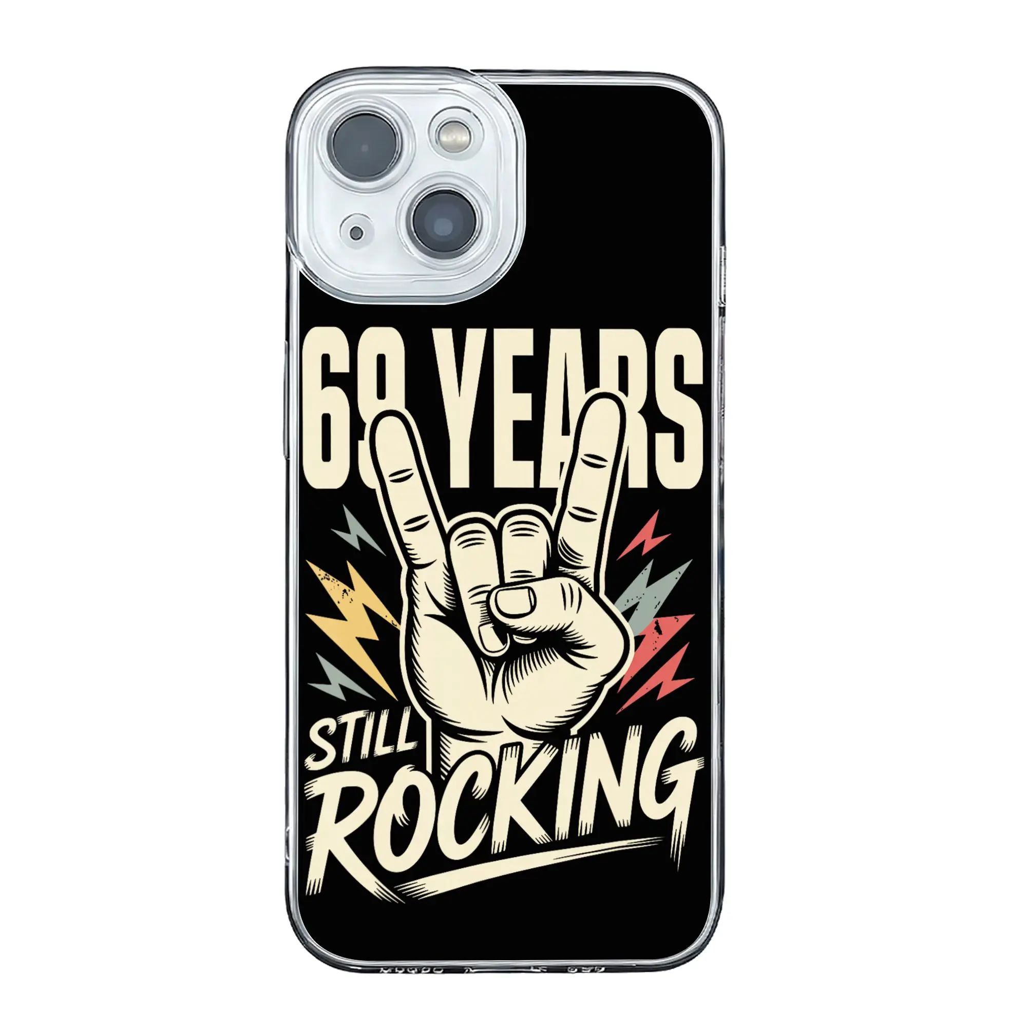 Nueva Funda Protectora para Teléfono con Diseño de Parachoques de Armadura, 69 Años, Todavía Rockero, Divertida para el 69.º Cumpleaños, para iPhone 17, 16, 15, 14, 13, 12, 11