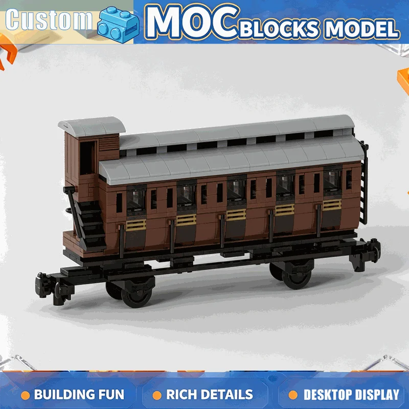 560 PCS Prussian Compartment Car Model Building Blocks Train Vehicle Brick Kit DIY Creative Assembly Educational Toy Xmas Gift