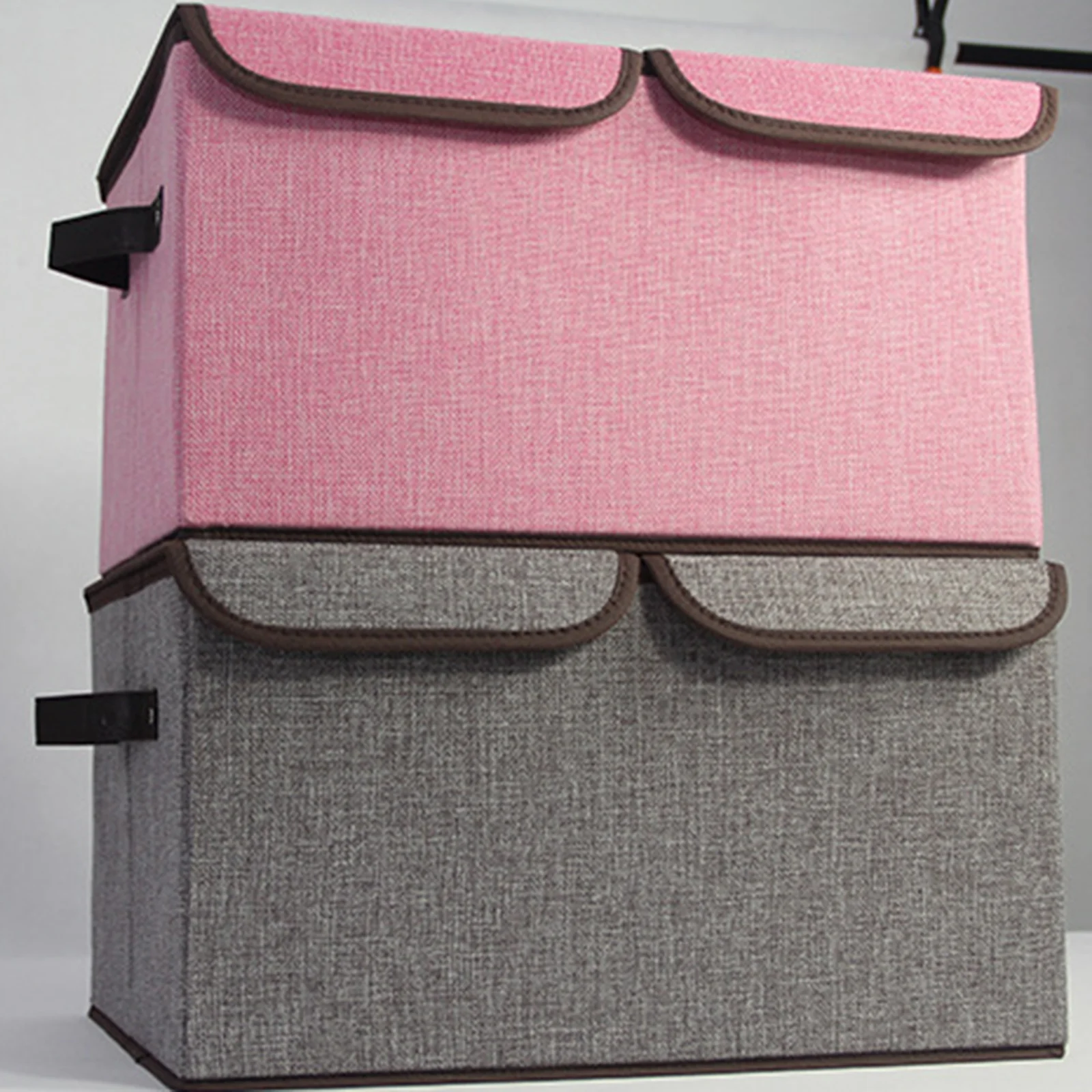 

Foldable Storage Box Large Capacity Fabric Storage Basket With Lid Clothes Toy Snack Skincare Product Hairpin Organizer Box