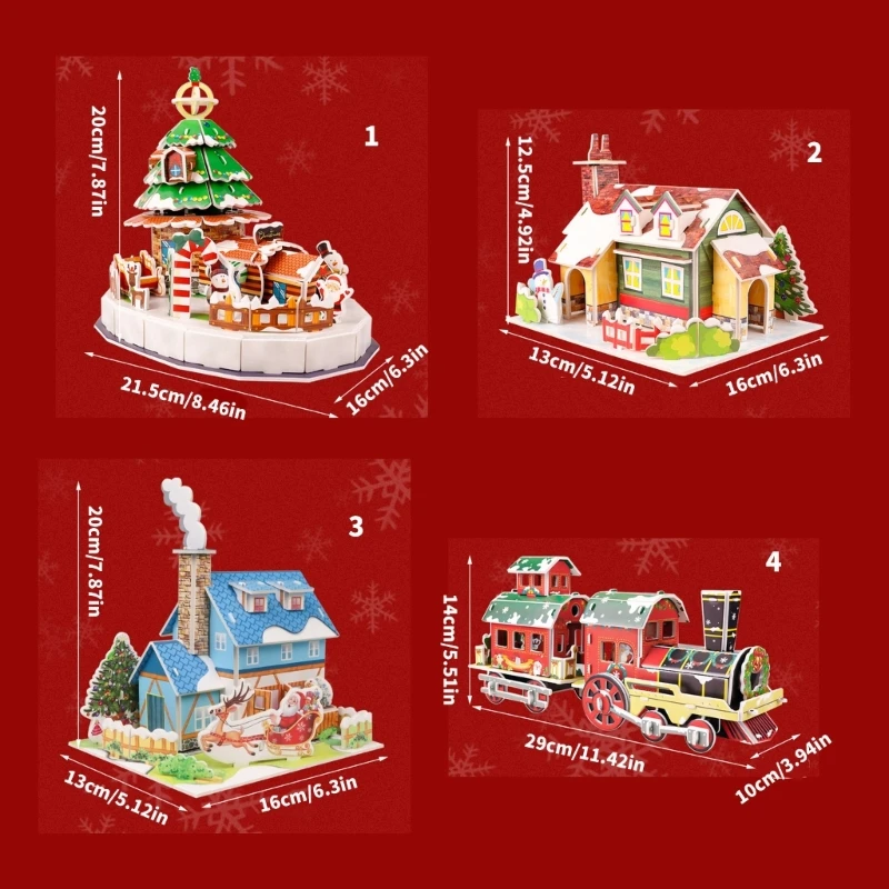 Christmas Tree Model Building Kits Family Interactive Craft Paper Art Project C7AC