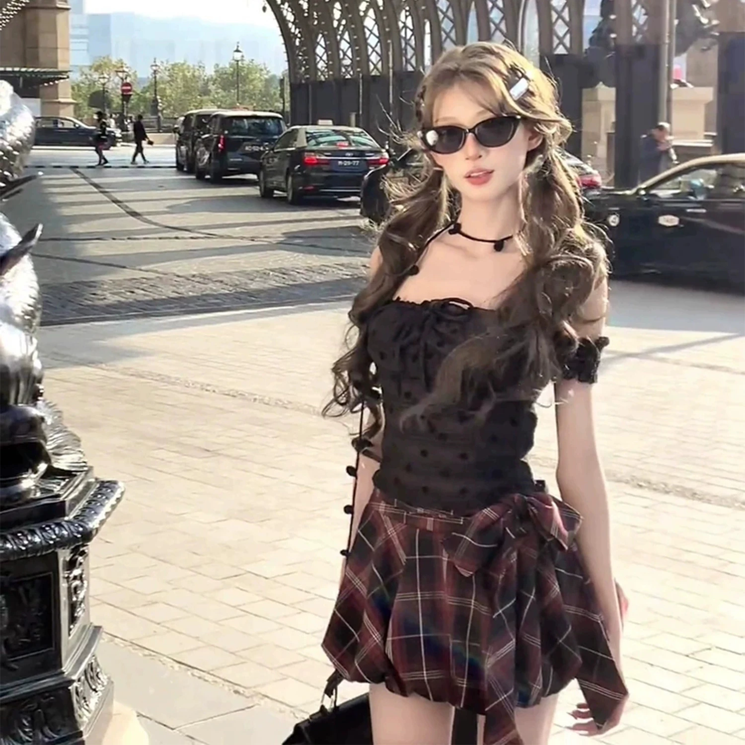 

Women's Skirt Spicy Girl Plaid Summer Short Skirt, Niche Temperament, High Waist Slimming A-line Short Skirt
