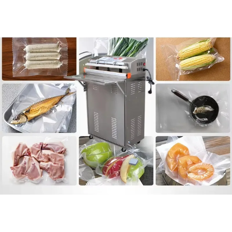 Electric Vertical Vacuum Sealer Gas Flushing Nozzle Type Machine For External Vacuum Sealing Big Bag Paper Pouches Paper
