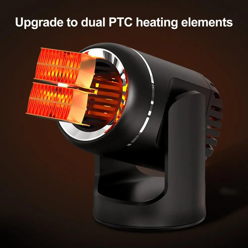 Portable Desktop Heater Portable Car Heater Defroster 12v Electric Heating Fan Auto Windshield Defogger Compact Desktop Space