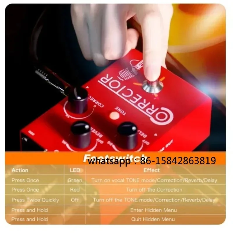 FV01 Processor Vocal Effects Pitch Corrections Reverb Delay Microphone Amplifier Stompbox Guitar