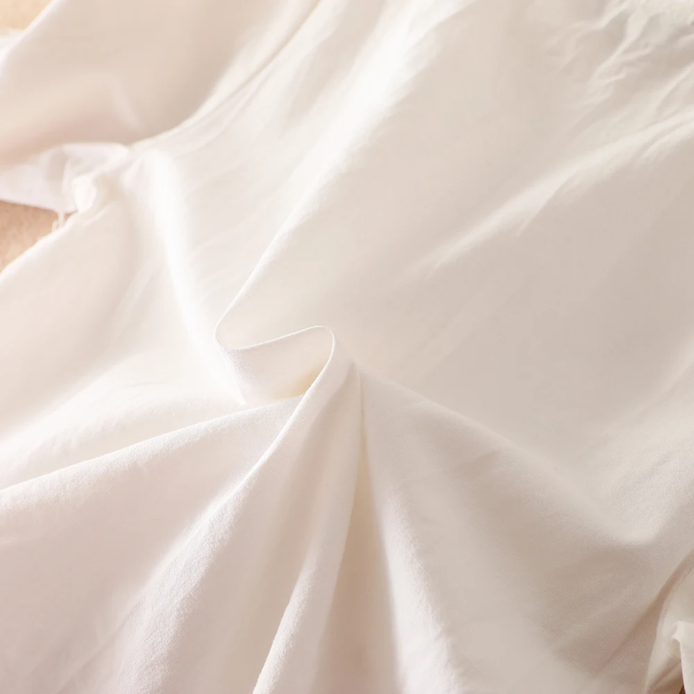 Weißes Hemd für Mädchen, 100 % Baumwolle, 5–12 Jahre, bestickt, gerüschter Kragen, Spitzenbesatz, langärmeliges Oberteil, Kinderkleidung für den Schulanfang – Detail 8