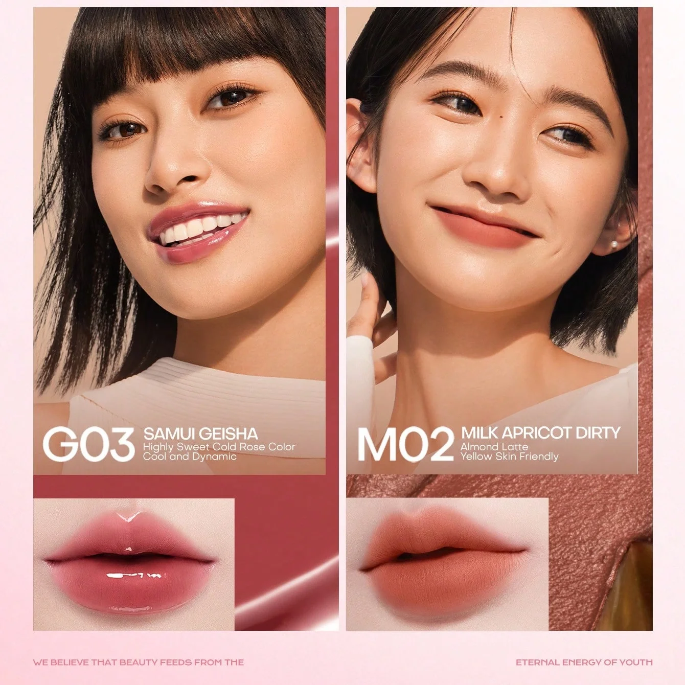 Mistine Mini Thai Latte Brillant à lèvres jute Jelly à lèvres hydratant infusé d'acide hyaluronique, Non collant léger 1gx3