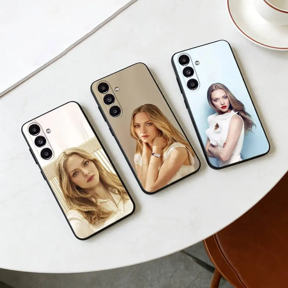 Capa de telefone Amanda Seyfried para Samsung Galaxy A13,21s,22,31,32,52,53,71,72,73, capa preta macia