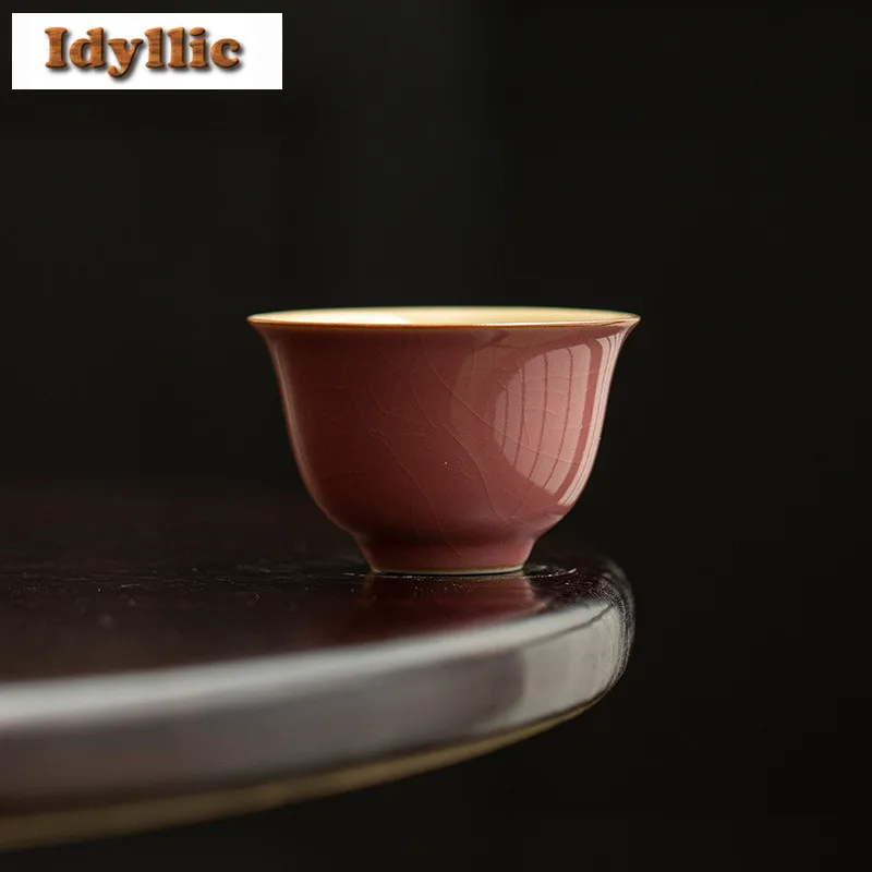 2 قطعة/الوحدة 50 مللي الوردي رو فرن فنجان الشاي الرجعية الشاي السلطانية فنجان شاي مجموعة الشاي تذوق رائحة كوب Jianzhan ماستر الكؤوس الصينية طقم شاي الحرفية #3