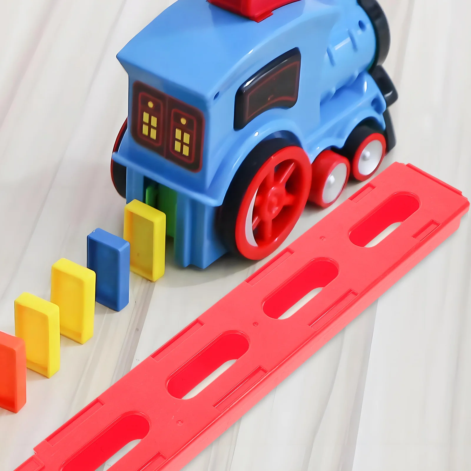 2pcs Extension Accessories Automatic Card Slot Holder Kids Domino Train Dominoes For Kids Montessori Domino Train