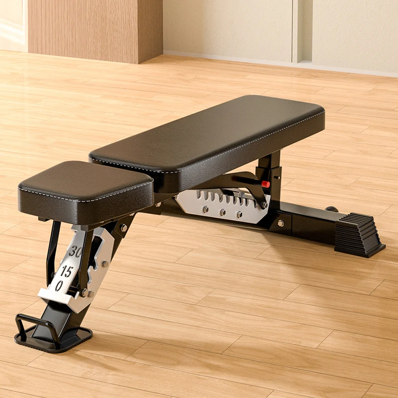 

Bench press and 13 adjustable position strength training tables for garage and home gym workouts