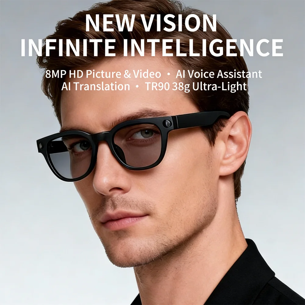 

Умные Bluetooth-очки MT3 для активного отдыха с камерой, воспроизведением музыки и функцией громкой связи, смарт-аудиоочки для мужчин