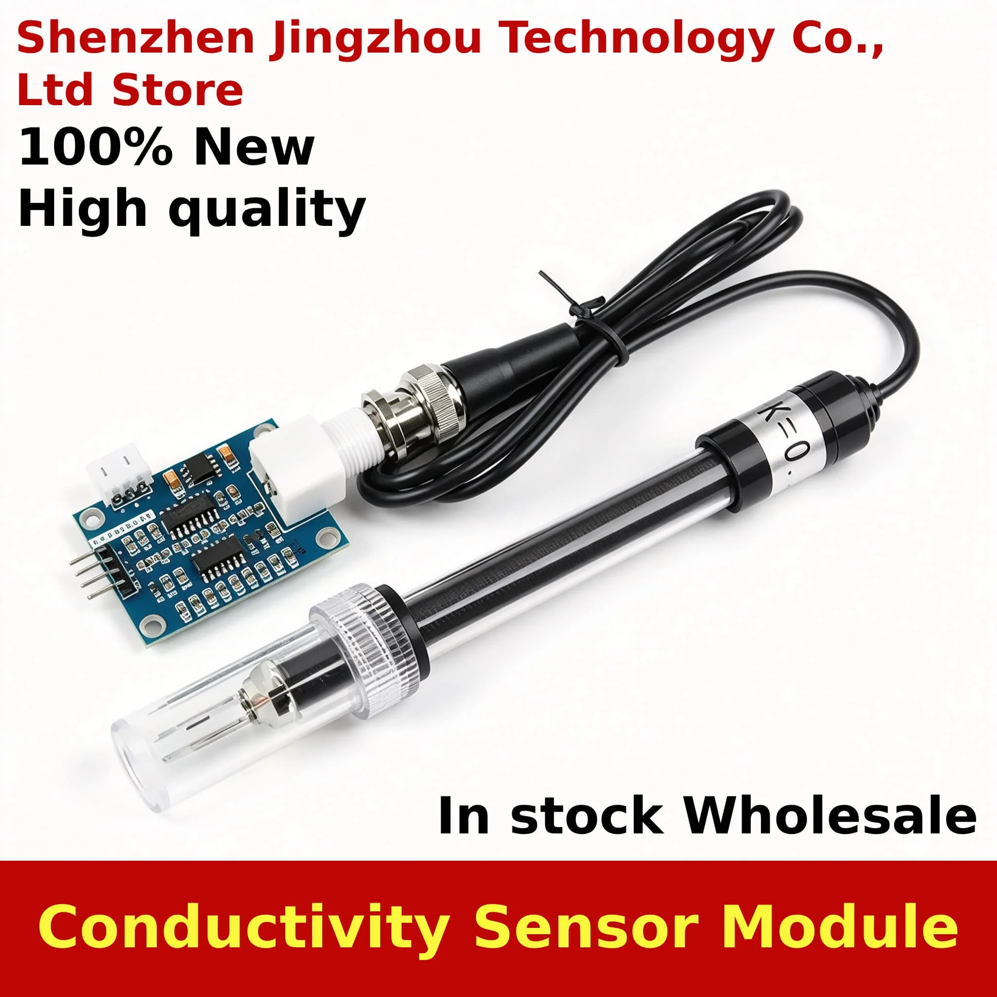 (1PCS) 100% New Conductivity Sensor Module Detection Water Quality for Arduino 51/STM32 to Assess Water Quality In Stock