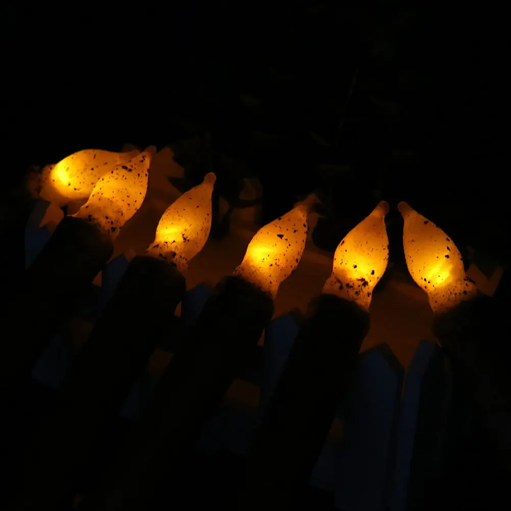 6Pcs LED Electric Candles Simulated Flame Flickering Decorative Light for Wedding Birthday Halloween Party Home Bar Restaurant