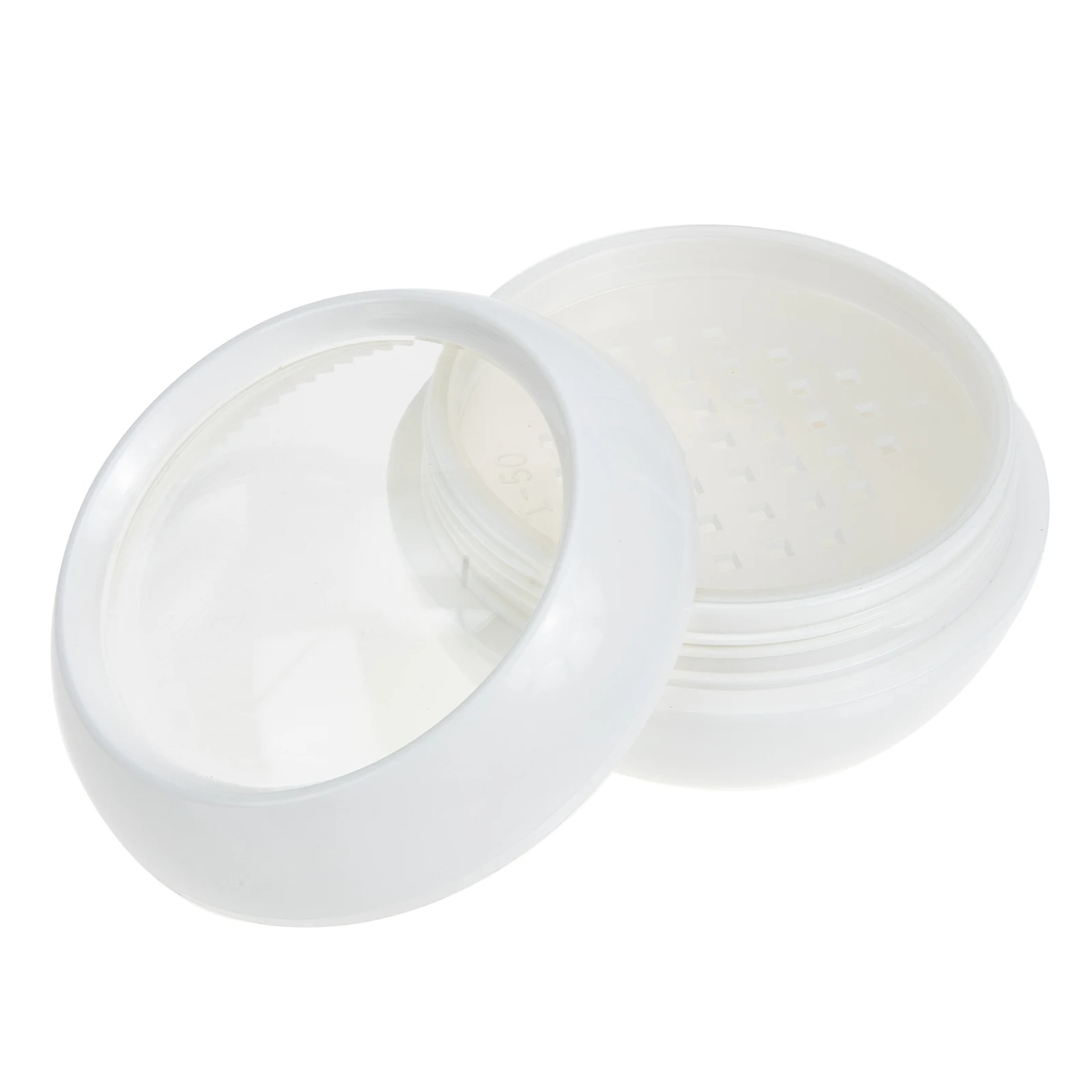 

Plastic Loose Powder Box Containers Compact Empty Case White Portable Travel Storage Box for DIY Makeup Powder