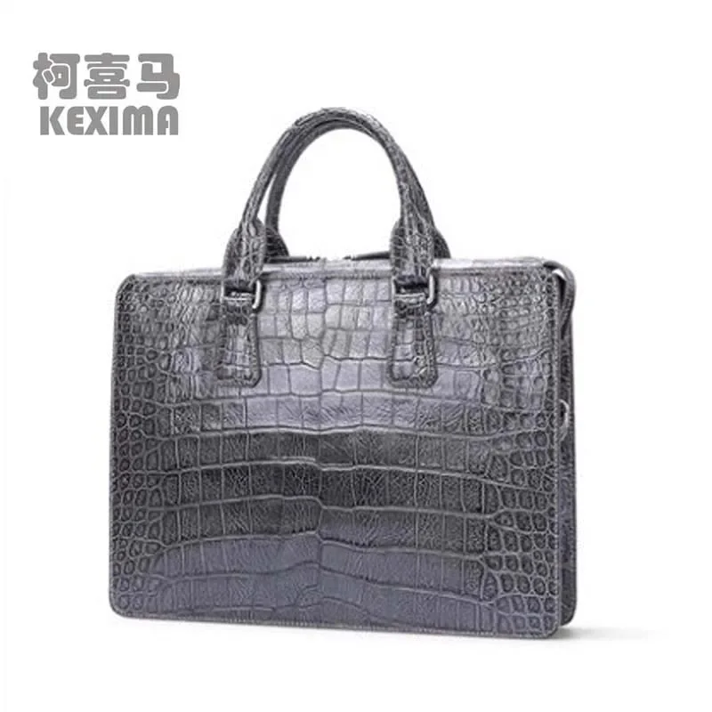 gete New imported  crocodile skin man bag handbag leather crocodile skin business bag men