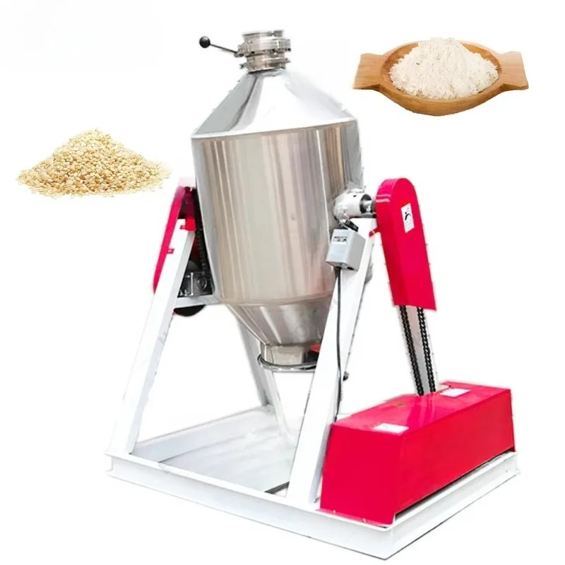 

15-100 kg stainless steel flour and seasoning powder additives fragrance mixer double cone mixer powder mixer