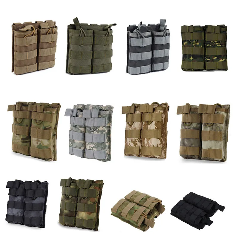 

Airsoft M4 Tactical Molle Double Magazine Pouch Combat Vest Bag Ammo Holder Hunting Waist Pack Paintball 5.56 AK M16 Mag Pouches