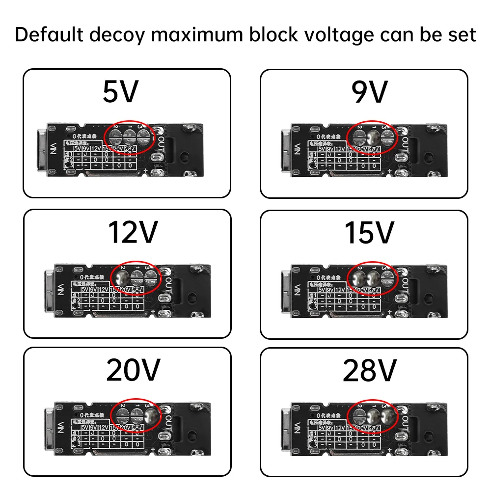 DC 5-28V 140W USB-C Fast Charger Trigger Module Supports PD3.1/QC/AFC/FCP Protocols, for Laptop/Drone/DIY Electronics Projects