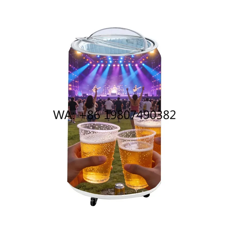 Rotatable Bottle Can Shaped P1.86 LED Screen With Refrigerator Creative Indoor Display For Beer Beverage Commercial Advertising