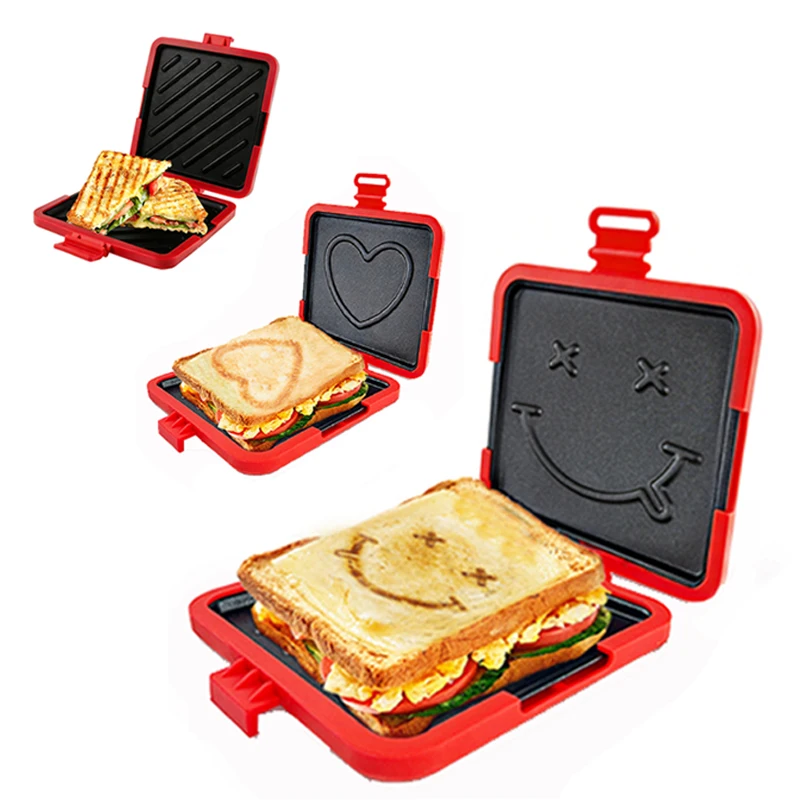 Mikrowellen-Toastie-Maker, Silikon, mikrowellengeeignetes Kochgeschirr, kabelloser Toastie-Maker, einfach zu verwenden für Freizeitfahrzeuge