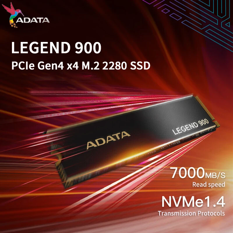 ADATA SSD XPG Nvme M.2 2280 TLC LEGEND 900 PCIe4.0 Solid State Drive 2TB Heat Sink Internal Hard Drive for Desktop Laptop