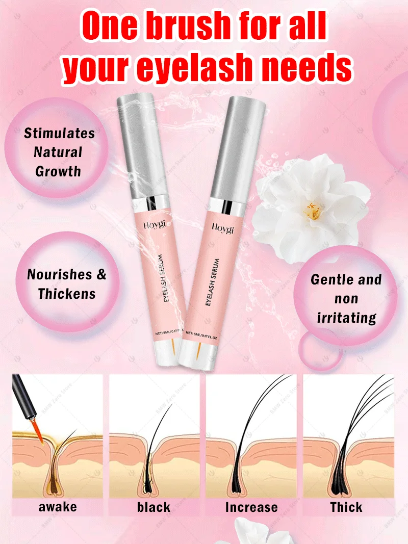 Szybkie Serum na Porost Rzęs 7 Dni Naturalny Wzmacniacz Rzęs Dłuższe Pełniejsze Grubsze Podkręcające Rzęsy Pielęgnacja Oczu Makijaż