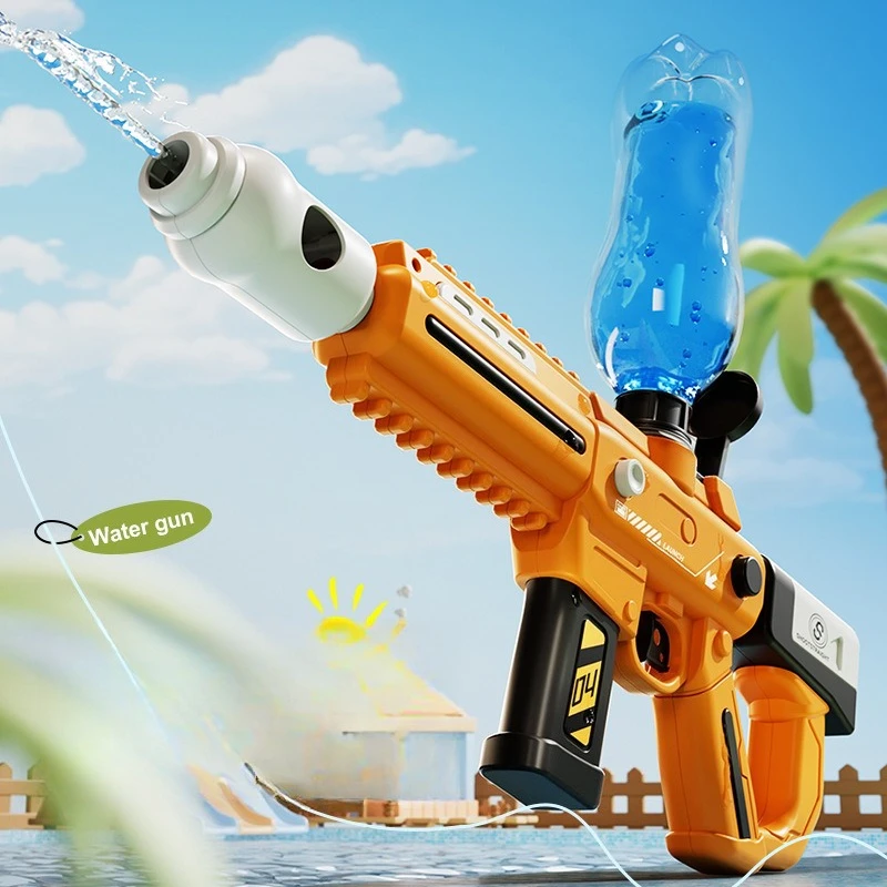 :Simulated Flame Electric Water Gun for Kids Sensor Flash Children Automatic Watergun Summer Outdoor Beach Pool Toy