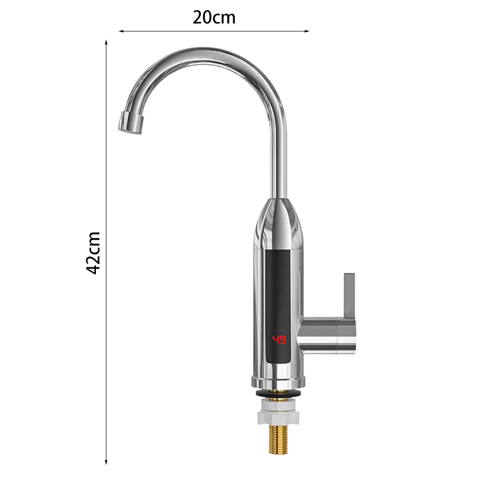 3000W Tankless Heating Faucet LCD Display Electric Hot Water Heater Faucet Instant Electric Water Tap for Kitchen Sink