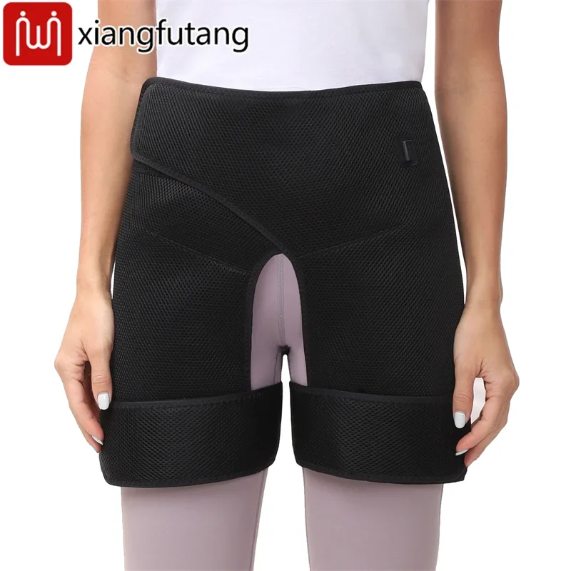 Electric Heating Dual Hip Support Pad Hip Vibration Massager Relieves Thigh Waist Thigh Heated Wrap for Hip Relief
