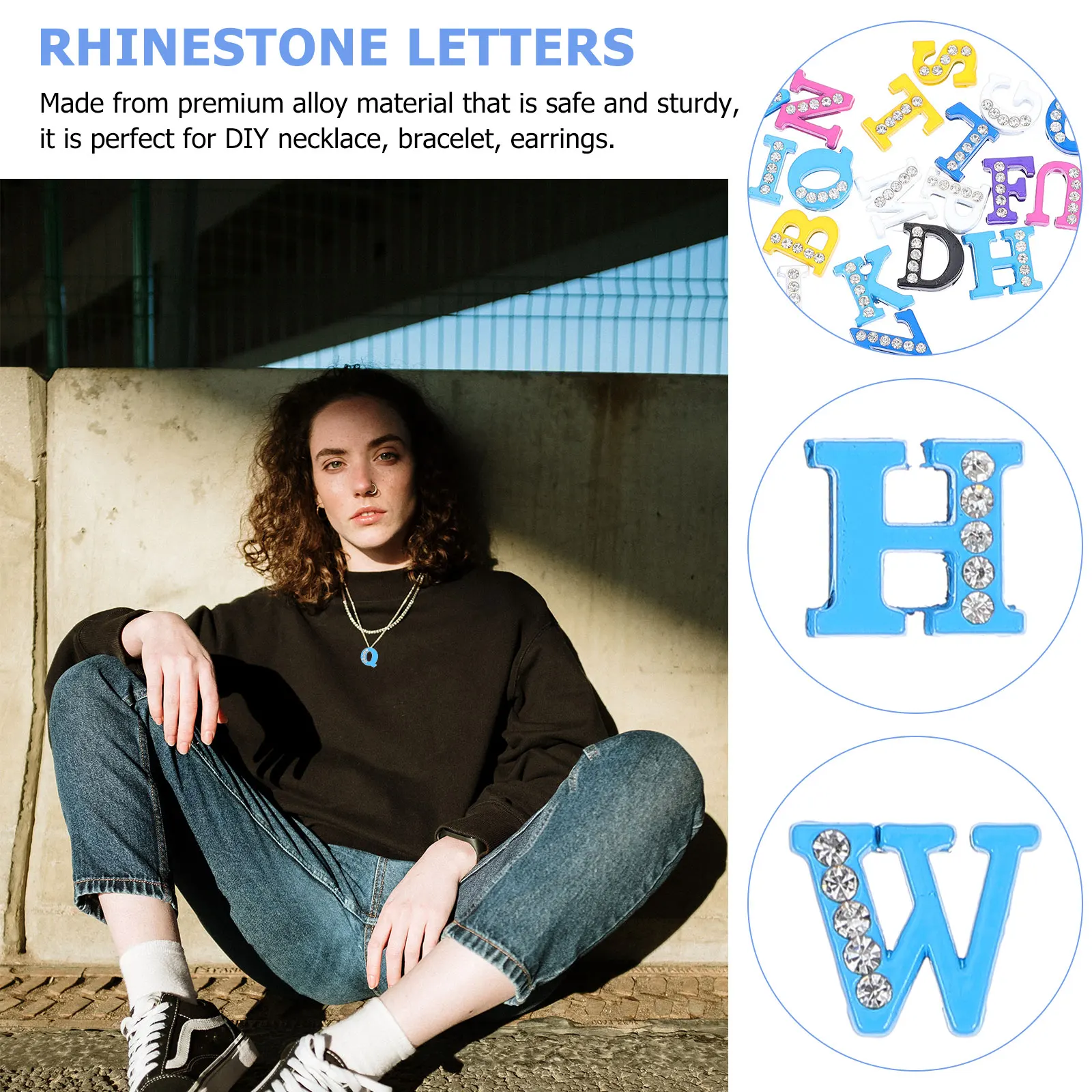 

26 Pcs Letter Pendant Charms Alphabet Beads Jewelry Alloy Lettering Ornaments Decoration Bracelet