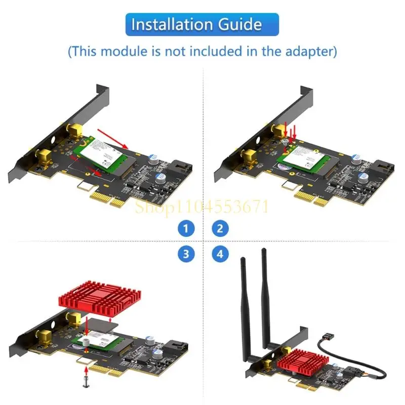 Best Seller Efficient M.2 To PCIe Adapter Featuring WiFi 7 8800Mbps And Bluetooth-Compatible 5.4 For PC