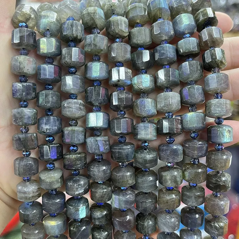 

Lapis Labradorite Rose Quartz tigereye roundelle faceted 12*8mm nature 38CM FPPJ wholesale DIY for making jewelry loose beads