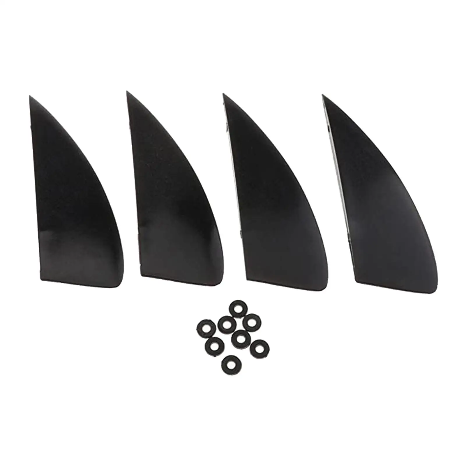 4Pcs Surfboard Fins Wakeboard Replacement Fins Beach Longboard Kiteboard Fin