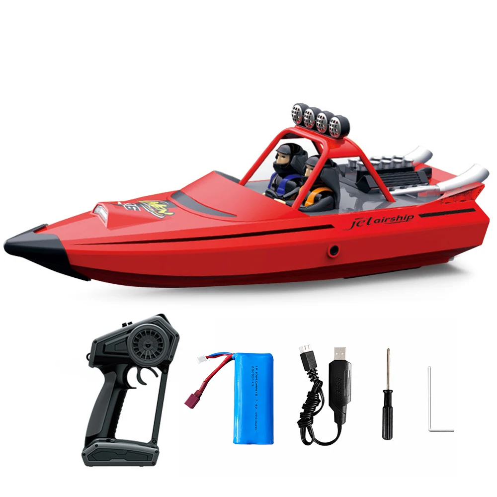 SIHAO Remote Control Boat 2.4G TX725 Wireless Turbo Jet Speedboat Flip Reset For Boys Water Toy for Kids RC Boat Gifit Adult Fun