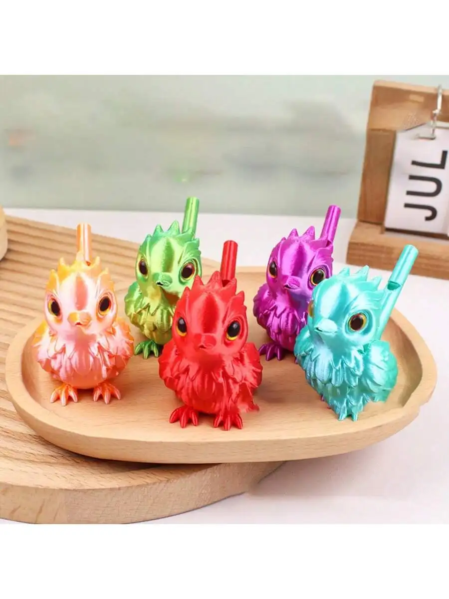 1PC multi-color 3D printed whistle with water injection simulation bird whistle, can blow out the sound of birds, party gift