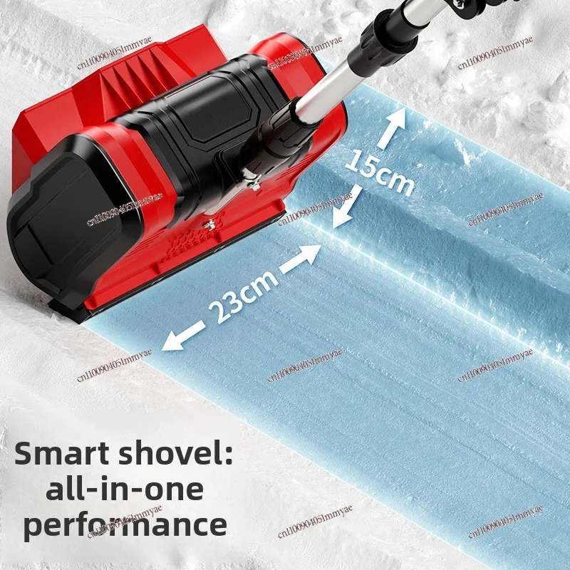 Lithium battery snow plow Electric hand push portable foldable household road snow plow