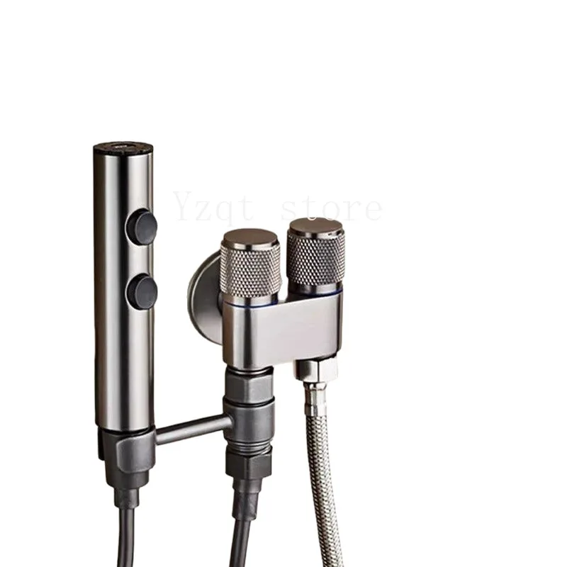 Special copper toilet significant other spray  all copper one in two out switch stainless steel ball flushing water pipe