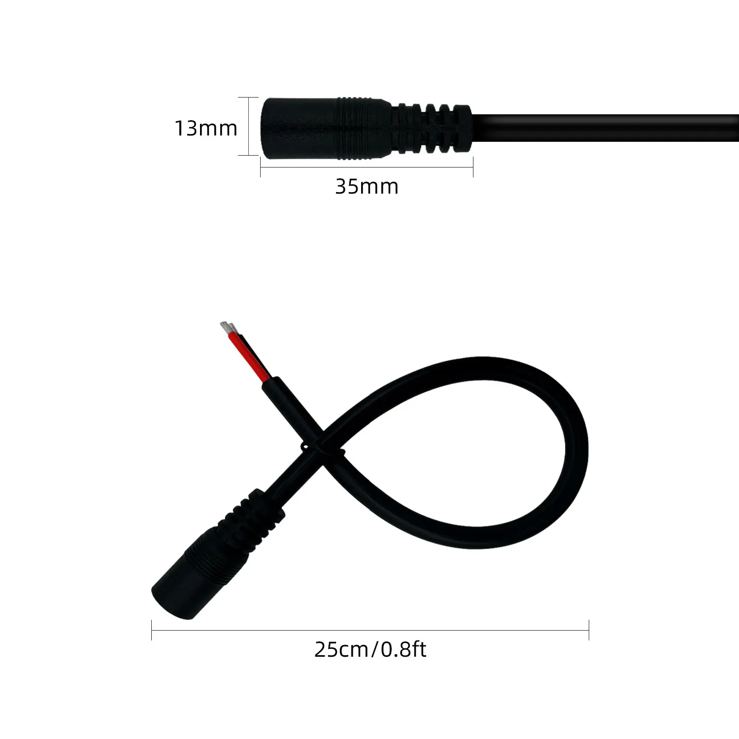 16AWG النحاس النقي DC5.5 * 2.5 مللي متر الذكور والإناث كابل توصيل الطاقة ل 19 فولت/24 فولت عالية الطاقة 15A كابل توصيل الأجهزة المشتركة