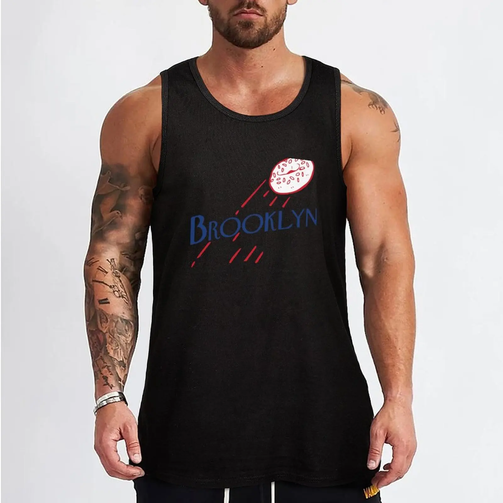 Brooklyn Bagel Tank Top t-shirt for man male top anime clothes anime gym