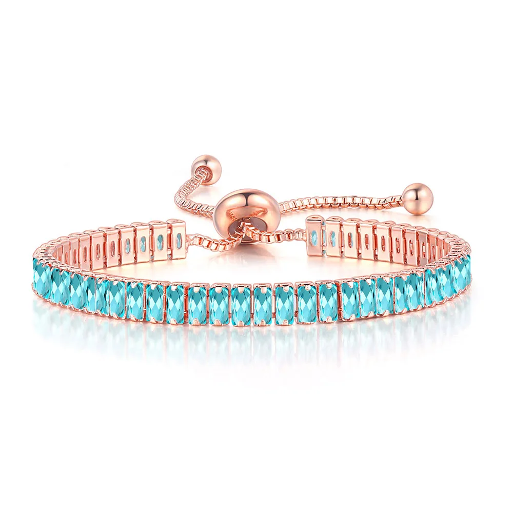 CZ Tennis Armbanden voor Vrouwen Unieke Zwarte Kristallen Bangle Rose Goud Kleur Verstelbare Hand Chain Vrienden Sieraden Groothandel DZH051